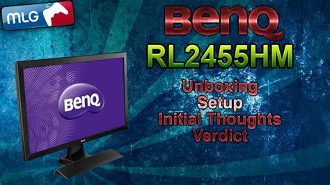 Benq Rl2455hm Mlg Gaming Monitor Unboxing Review And Setup 2015