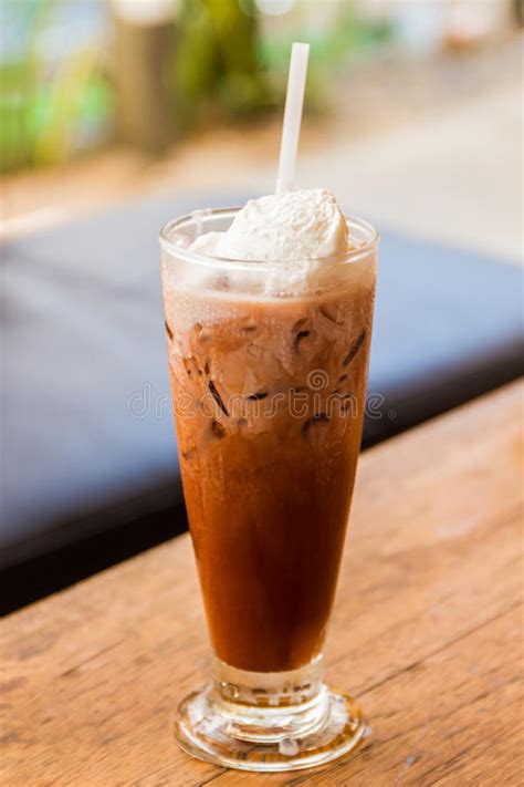 Ice Coffee With Whipped Cream Stock Image Image Of Drink Aromatic