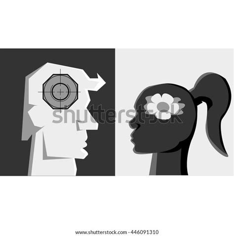 Sex Differences Differences Thinking Men Women Stock Vector Royalty Free 446091310 Shutterstock