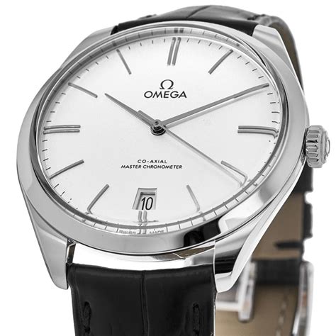 Omega De Ville Tresor Automatic Silver Dial Leather Strap Mens Watch
