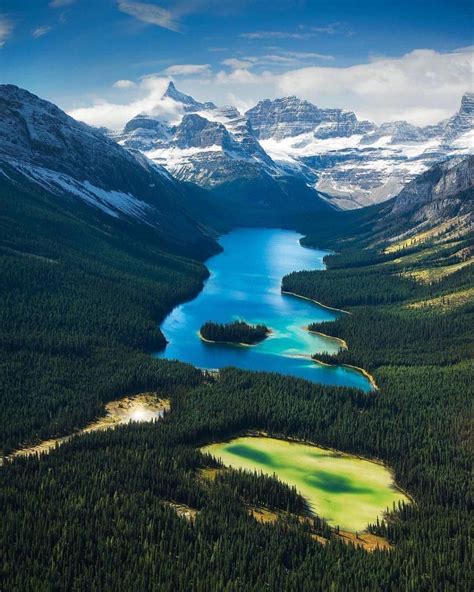 Beautiful Canada Landscape View Nature Mountains View Forest