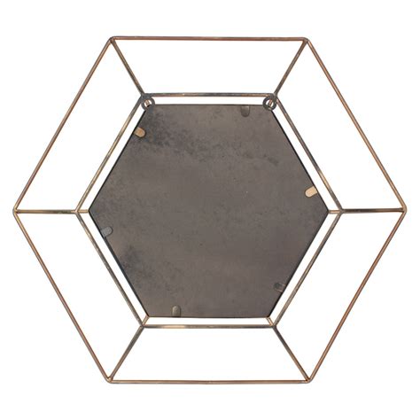 Gold Hexagon Metal Mirror Home Decor Stonebriar Collection