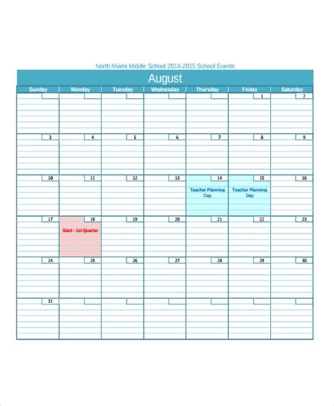 Free Printable Teacher Calendar Templates Cass Danielle