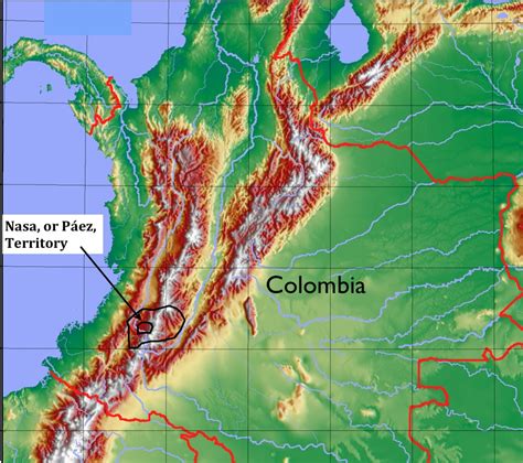 Physical Geography Of Colombia Map