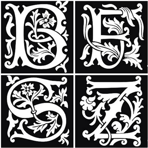 Xmasir 26pcs Airbrush Tattoo Stencils Lettering For Body Painting