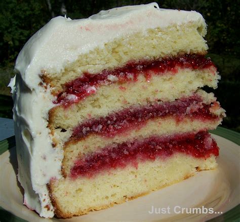 Just Crumbs White Chocolate Cake With Raspberry Filling