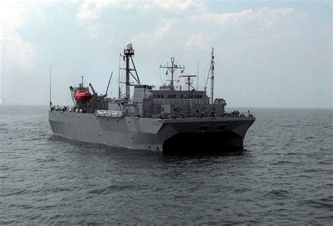 A Starboard Bow View Of The Ocean Surveillancc Ship USNS VICTORIOUS T