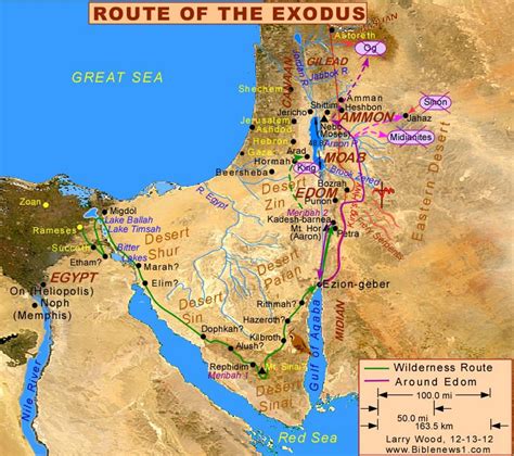 Route Of The Exodus Bible Mapping Bible Knowledge Bible History