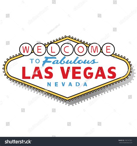 Welcome Las Vegas Sign Stock Vector 182747351 Shutterstock