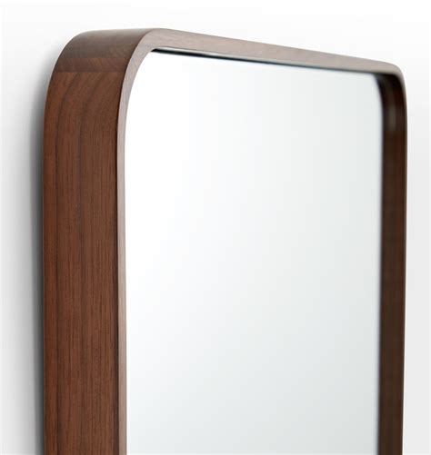 Rounded Rectangle Mirror Wood Mirorc