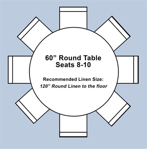 60 Round Table Seat 8 To 10 Destination Events