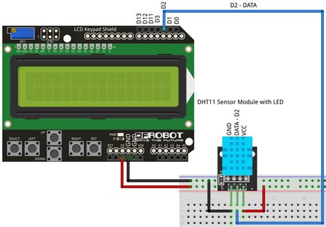 Arduino Lcd Keypad Shield Dht11 온도 습도 센서