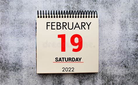 February 19 19th Day Of Month Calendar Date Stand For Desktop