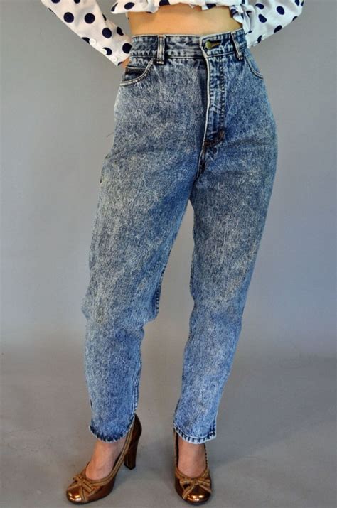 Vintage 80s High Waisted Jeans Acid Wash Guess Denim Blue