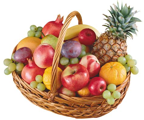Basket With Fruits Png