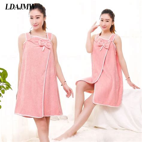 Ldajmw Wearable Towel Adult Bath Skirt Wipe Bosom Beauty Salon Hotel