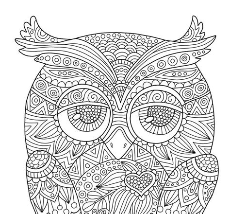 Adult Coloring Page Cute Owl Doodle Art Diy Coloring Etsy
