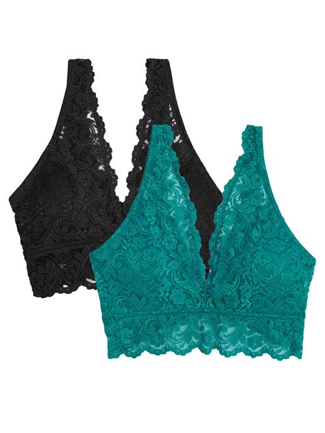 Smart And Sexy Signature Lace Deep V Wireless Bralette For Women