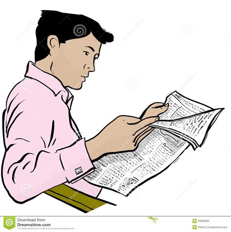 Man Reading Newspaper Clip Art 101 Clip Art