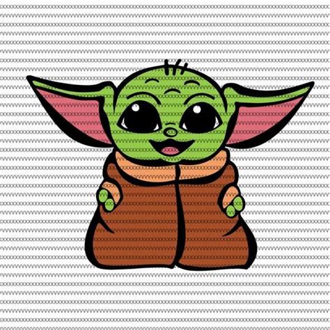 Baby Yoda Svg Baby Yoda Vector Baby Yoda Digital File Star Wars Svg
