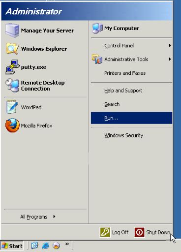 On the desktop, point the mouse to the top, right corner of the screen, then go to settings > control panel. How to hide my Windows 2003 server from the Microsoft ...