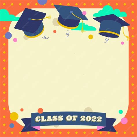 Free Vector Flat Class Of 2022 Frame Template