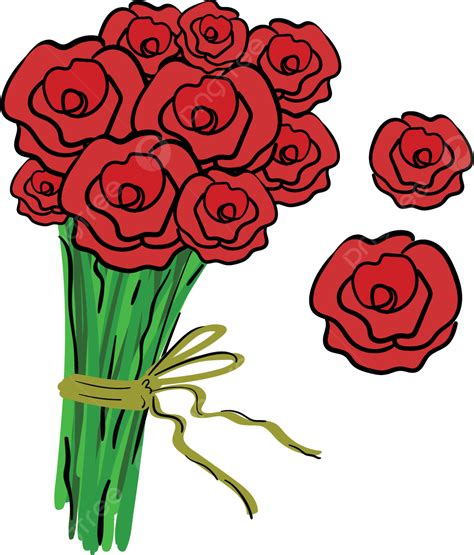 Ilustración De Ramo De Rosas Png Bunga Mawar Ramo De Rosas Rosas