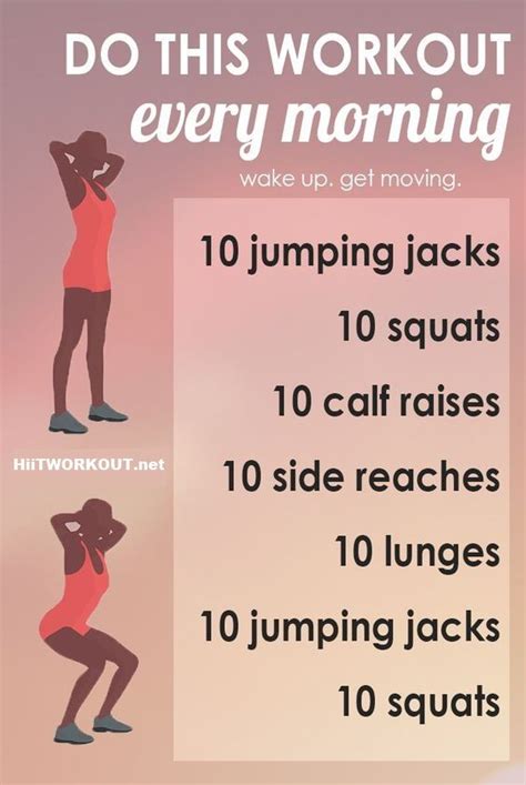 Heres Your Workout Every Morning Easy Morning Workout Workout For