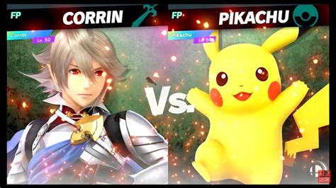 super smash bros ultimate amiibo fights request 24484 corrin vs pikachu youtube