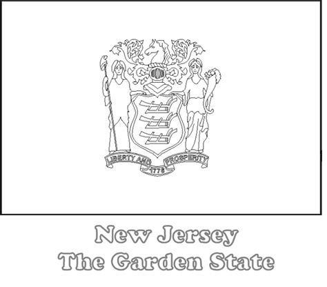 Large Printable New Jersey State Flag To Color From Netstatecom