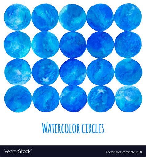 Blue Watercolor Circle Royalty Free Vector Image