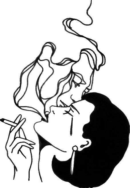 Art drawing of two faces. Collection of Kiss clipart | Free download best Kiss ...