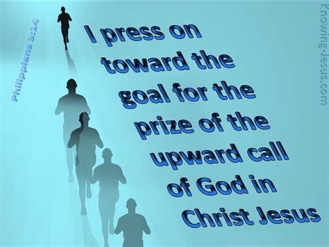 Philippians 314 I Press Towards The Goal Blue