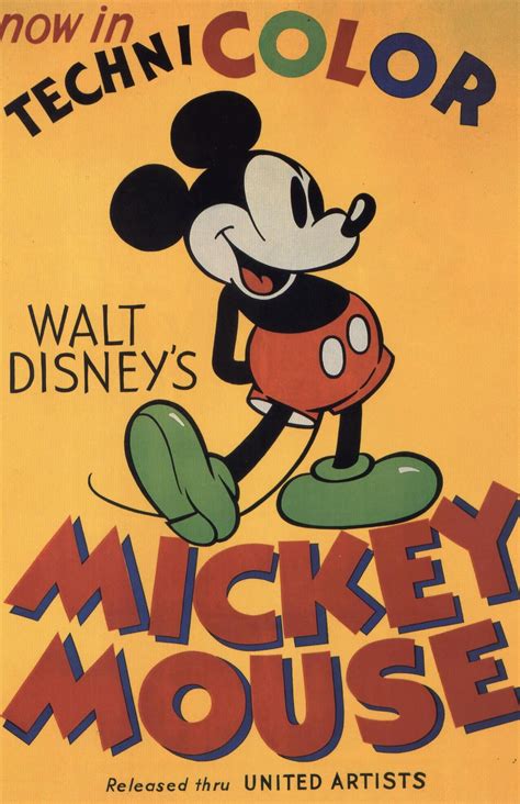 Mickey Mouse Awesome Vintage Disney Posters The Colors Pop To Life