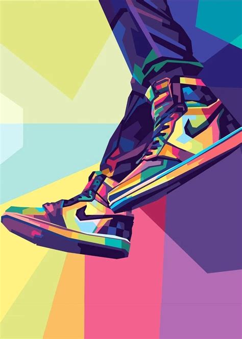 Street Art Jordan In Pop Art Nike Air Shop Sign Logo Sport Fashion