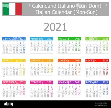 Calendario 2021 Italiano Hi Res Stock Photography And Images Alamy