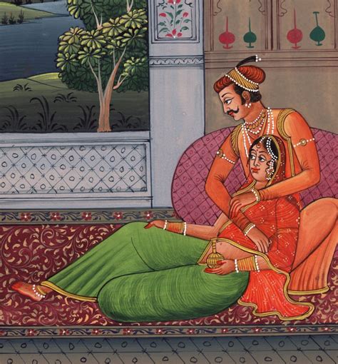 Mughal Miniature Art Handmade Indian Moghul Period King Queen Romance