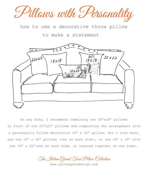 Arrange the rest of the pillows in descending order of size. how to arrange pillows on a sofa | Design Math | Pinterest | Pillows, Living rooms and Room