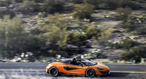 2020 McLaren 600LT Spider Color Myan Orange Side Car HD