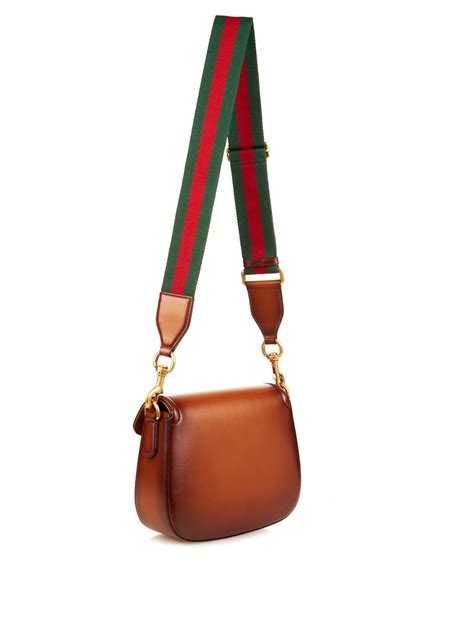 Gucci Lady Web Medium Leather Shoulder Bag In Brown Lyst