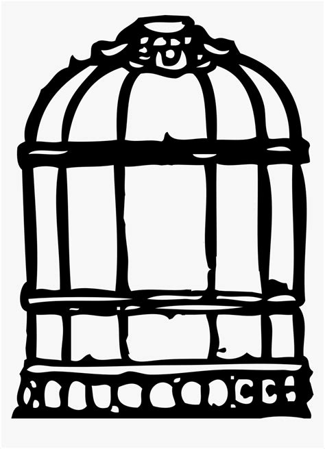 Cage Outline Clip Arts Bird Cage Cartoon Png Transparent Png Kindpng