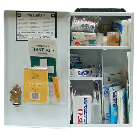Hospitality First Aid Kit Complete Set In Wall Mountable Metal Case