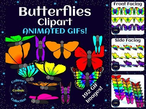 Animated  Butterfly Clipart Teaching Resources