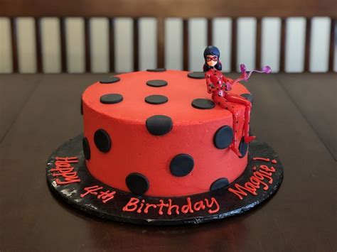 Miraculous Ladybug Cake Ladybug Cake Ladybug Cakes Buttercream Birthday Cake