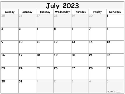 July 2020 Calendar Free Printable Calendar July 2019 Blank Calendar
