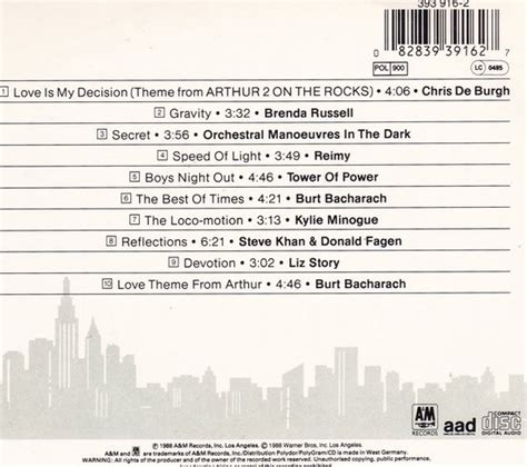 Arthur 2 On The Rocks Original Motion Picture Soundtrack Brenda