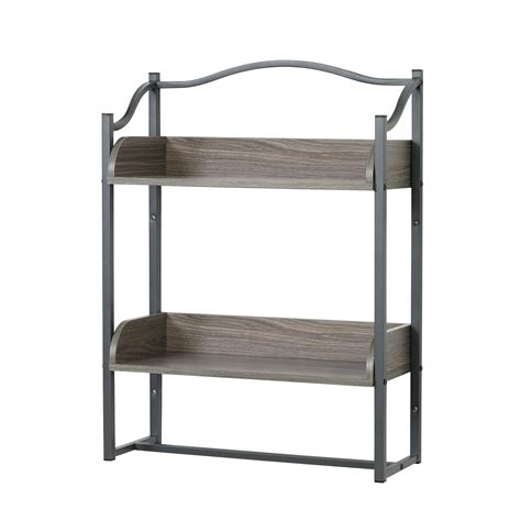 This stylish shelf is the contemporary answer for your bathroom practical wall mounted shelves for bathroom use. Zenna Home 8712GY 2-Tier Metal Bathroom Wall Shelf ...