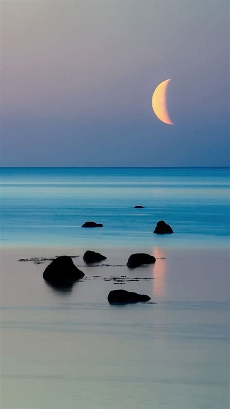 Beach Iphone Wallpaper Beautiful Moon Water Reflections Beautiful