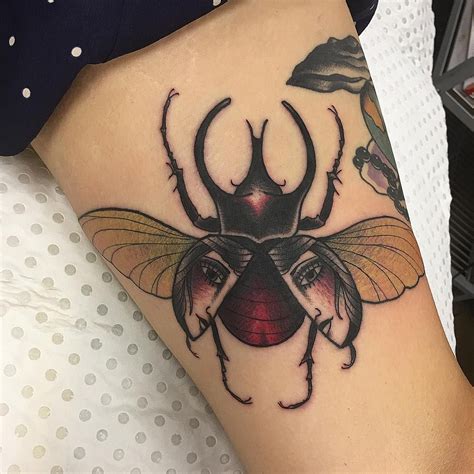 Beetle Done Today Thanks Again Shanais Insect Tattoo Beetle