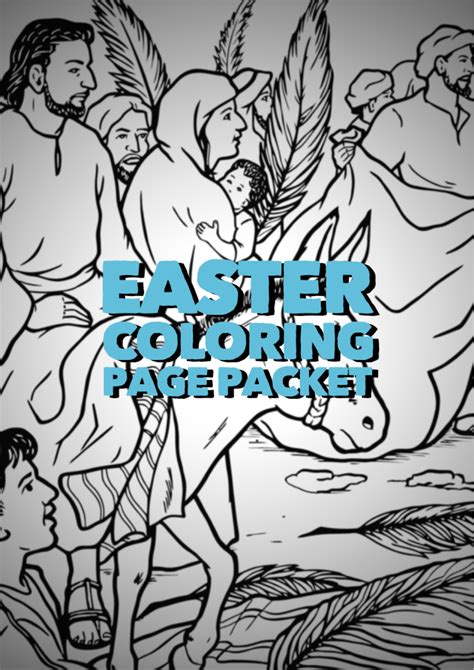 Easter Coloring Page Packet Printable PDF Download Bible Visuals